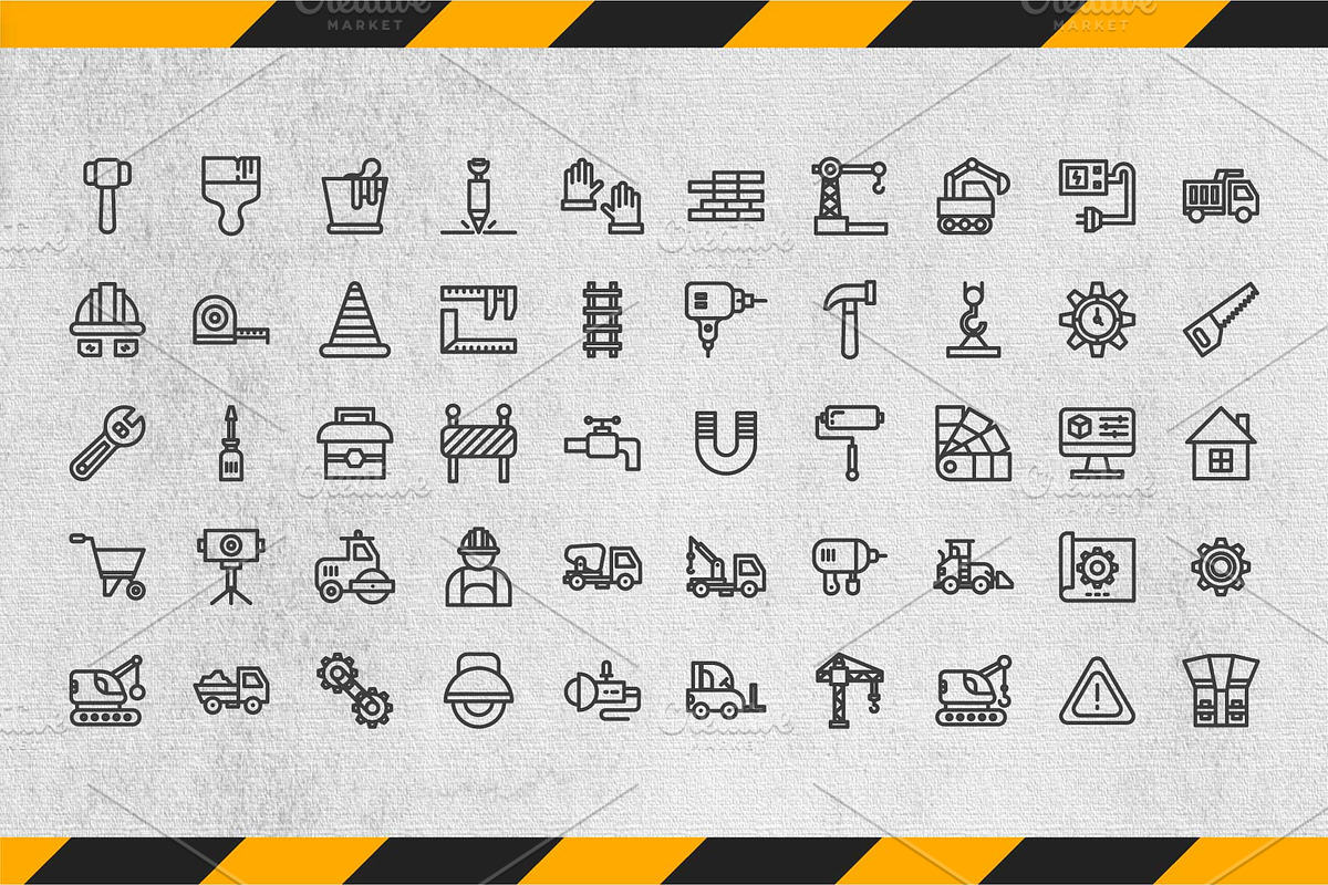 200 Construction Icon Pack, an Icon by Creastale (Photo 2 of 5)