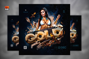 Gold Party Flyer