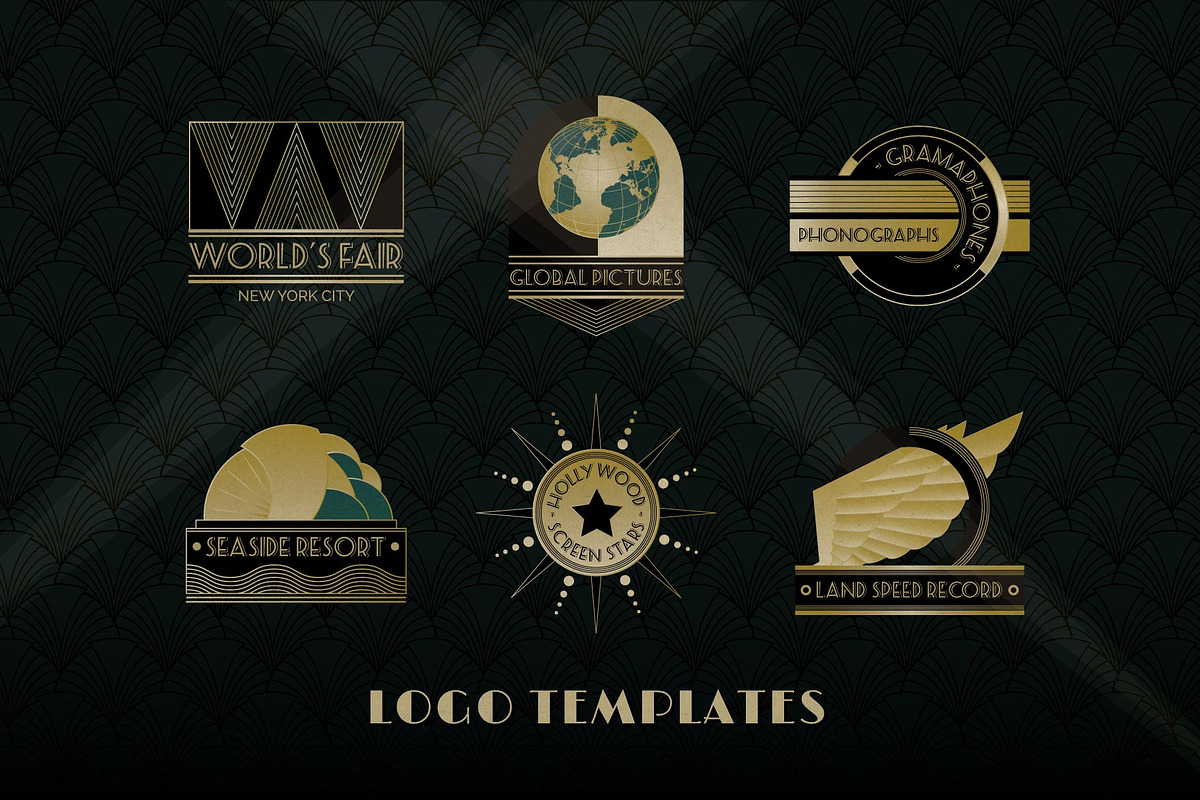 Complete Art Deco Graphics Bundle, a Texture Illustration by Wingsart Studio (Photo 9 of 12)