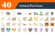 Animal Flat Icons Bundle, an Emoji Icon by EllaMaiyaali (Thumbnail 2 of 3)