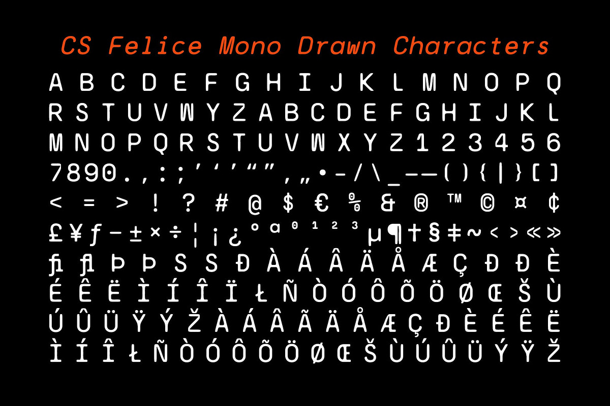 CS Felice Mono Drawn, a Sans Serif Font by Craft Supply Co. (Photo 8 of 8)