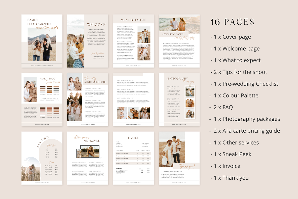 Family Photography Welcome Template, a Brochure Template by ShopRShop (Photo 3 of 8)