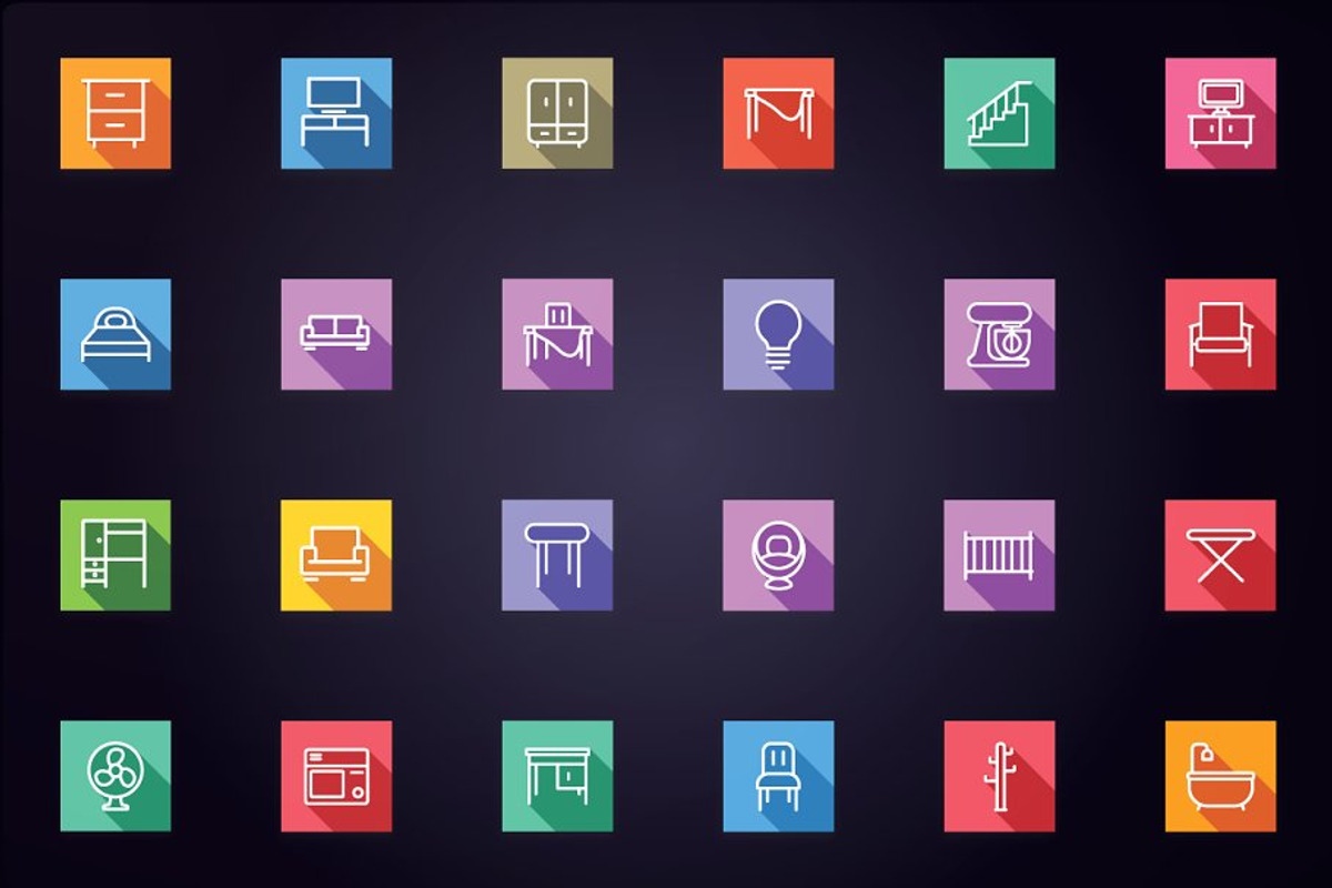 Home Appliances and Furniture Icons, an Outline Icon by FlatLineIcons (Photo 5 of 6)