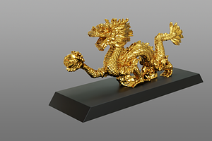 3D Dragon Cup Gold