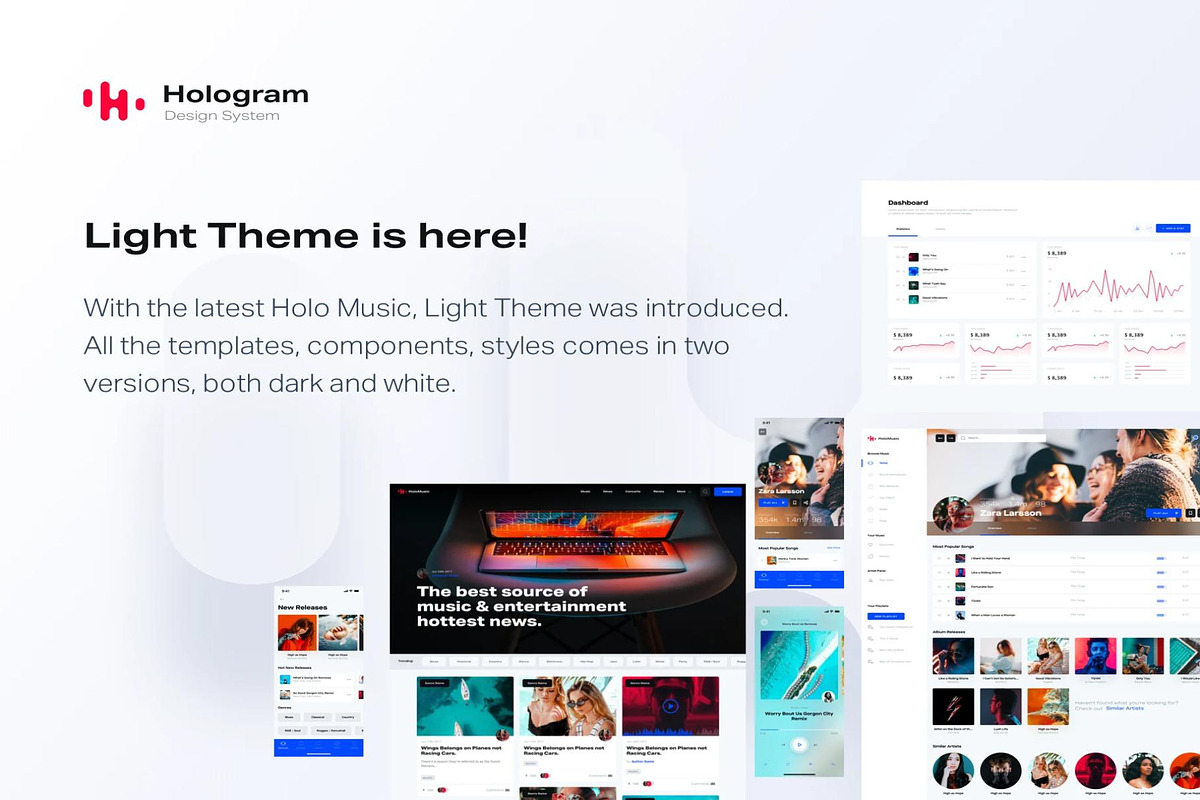 Hologram Design System, an UI Kit Template by Creative Perspective (Photo 2 of 8)