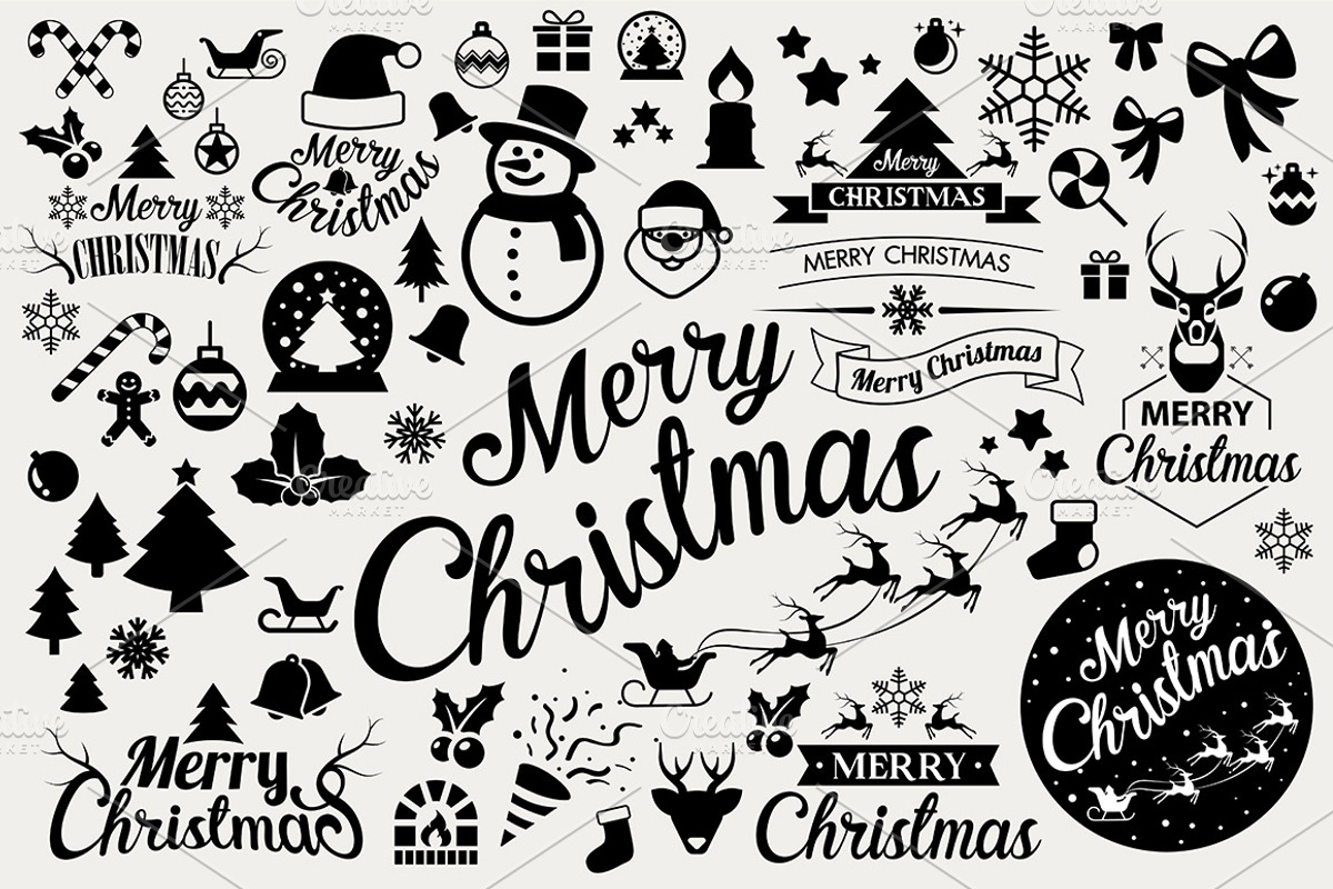 Christmas icons set . Vector eps10, an Icon by Paperboxshop