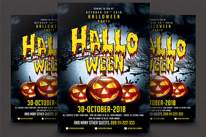 Halloween Party Flyer, a Flyer Template by AfzaalGraphics