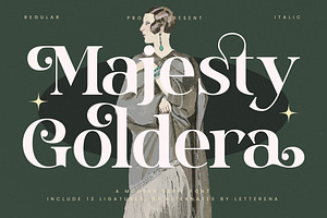 Majesty Goldera Modern Serif Font