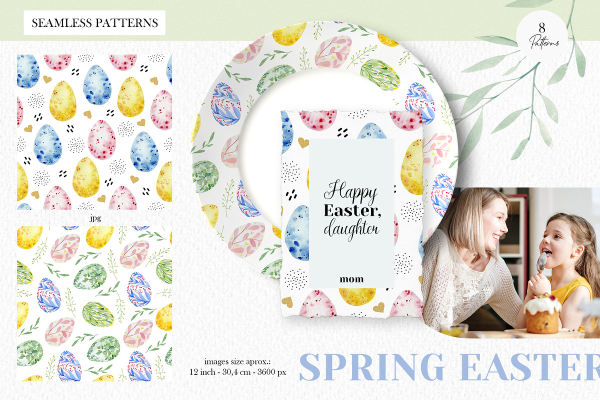 Spring Easter Pattern Floral Animal, a Pattern Graphic by AnnaTkachi (Photo 5 of 6)