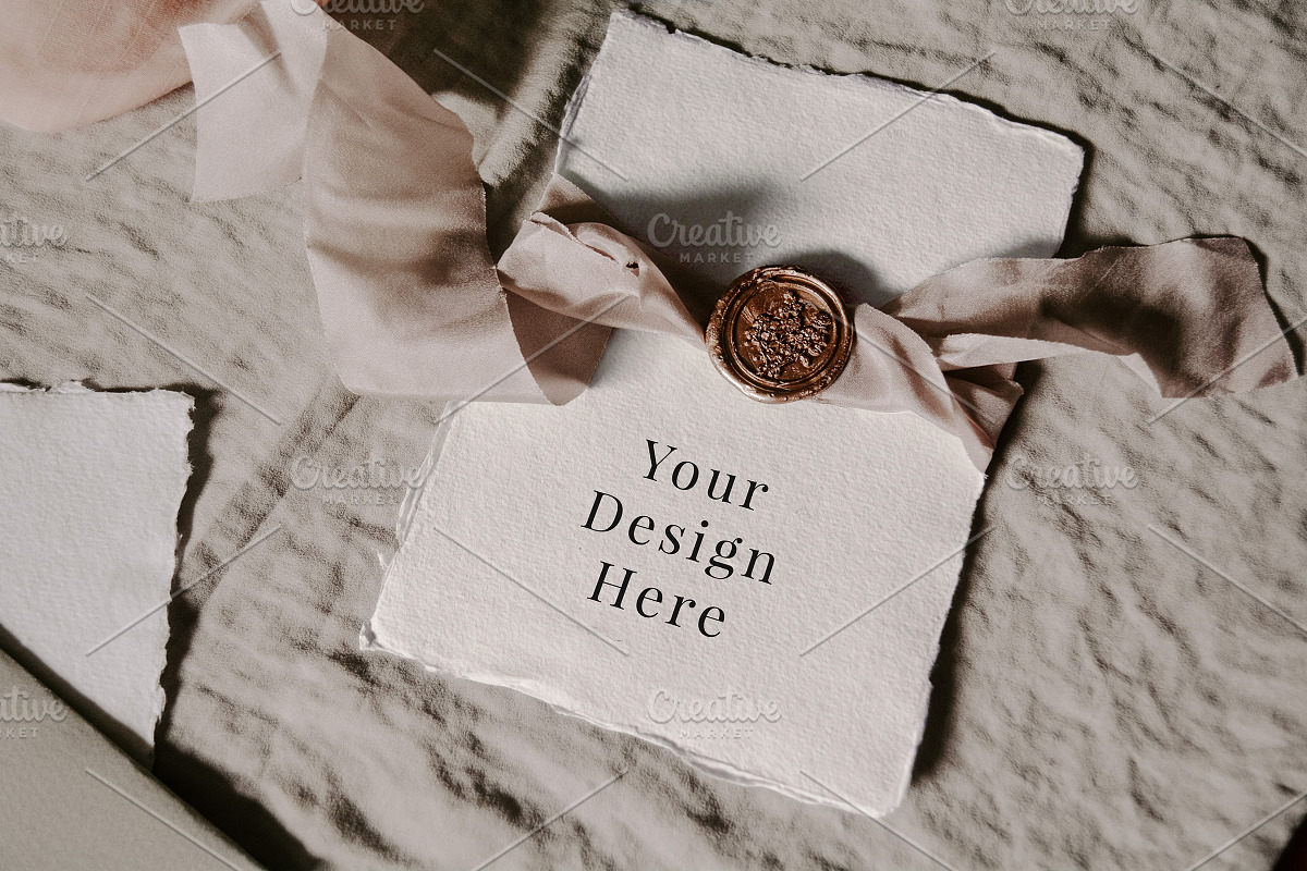 Deckle Edge Stationary Mockup Bundle, a Print Template by Barn Owl Studio (Photo 12 of 16)