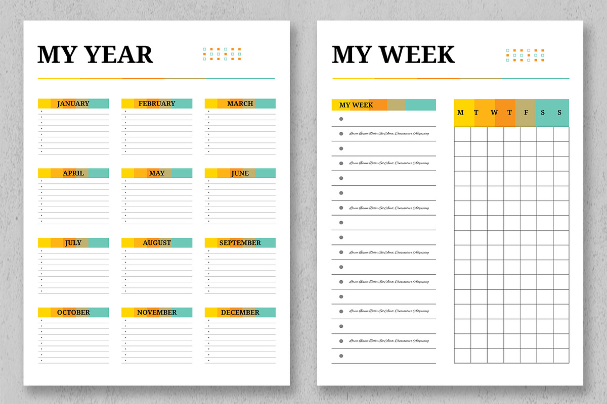 Teacher Planner Template, a Stationery Template by ContestDesign (Photo 4 of 4)