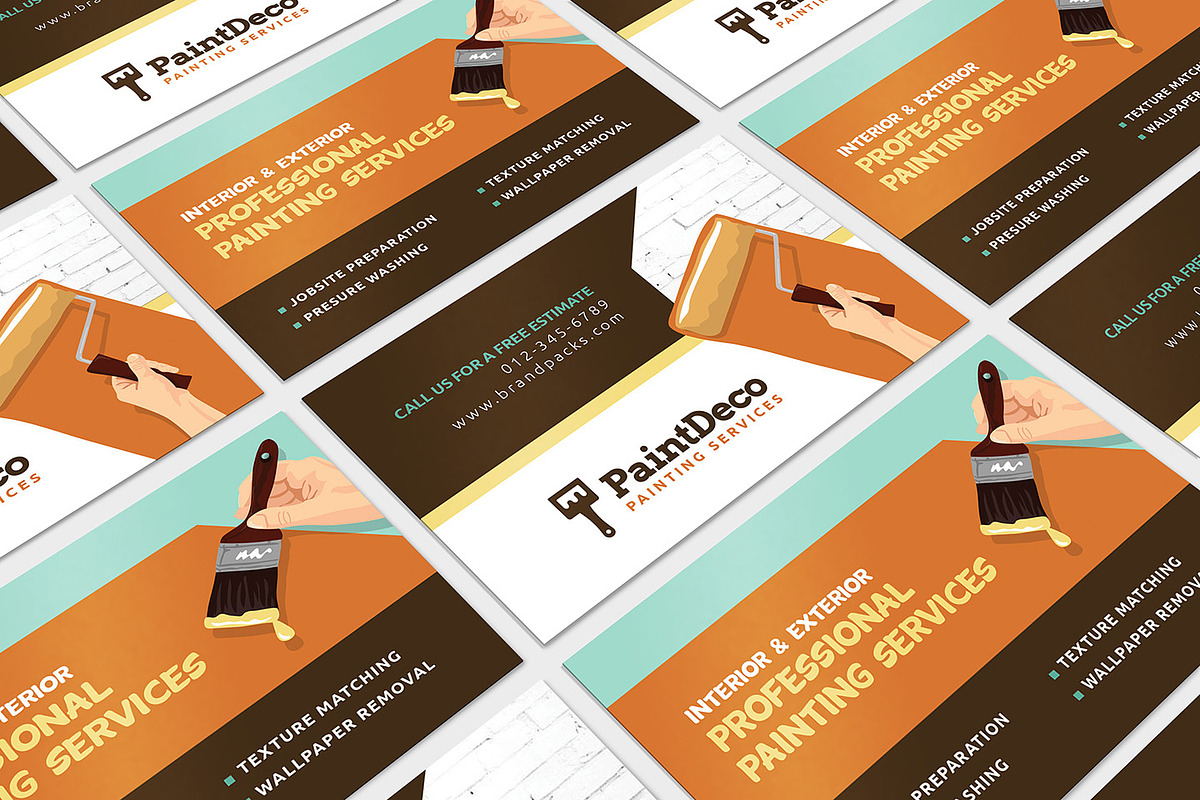 Painter & Decorator Business Card, a Business Card Template by BrandPacks (Photo 4 of 4)