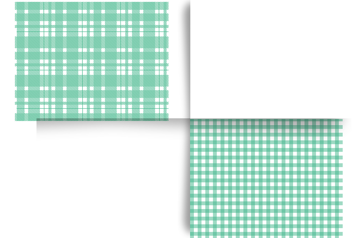 Mint Green Plaid Collection, a Pattern Graphic by Earley Bird Design Studio (Photo 5 of 7)