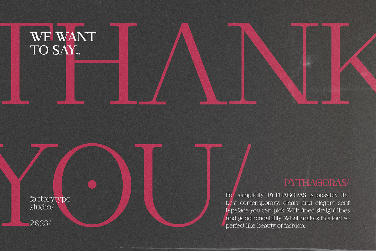 Pythagoras, a Serif Font by FactoryType Studio (Photo 12 of 12)