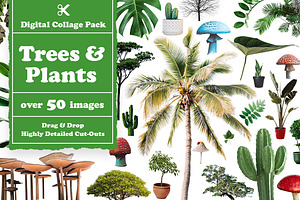 Plants & Trees Digital Collage Pack