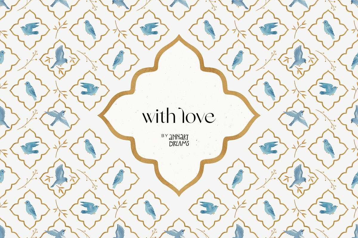 Birds singing. Moroccan collection, a Pattern Graphic by annartdreams (Photo 8 of 8)