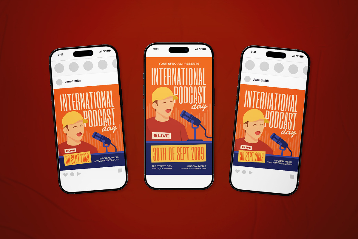 International Podcast Flyer Set, a Flyer Template by The Good Store (Photo 2 of 2)