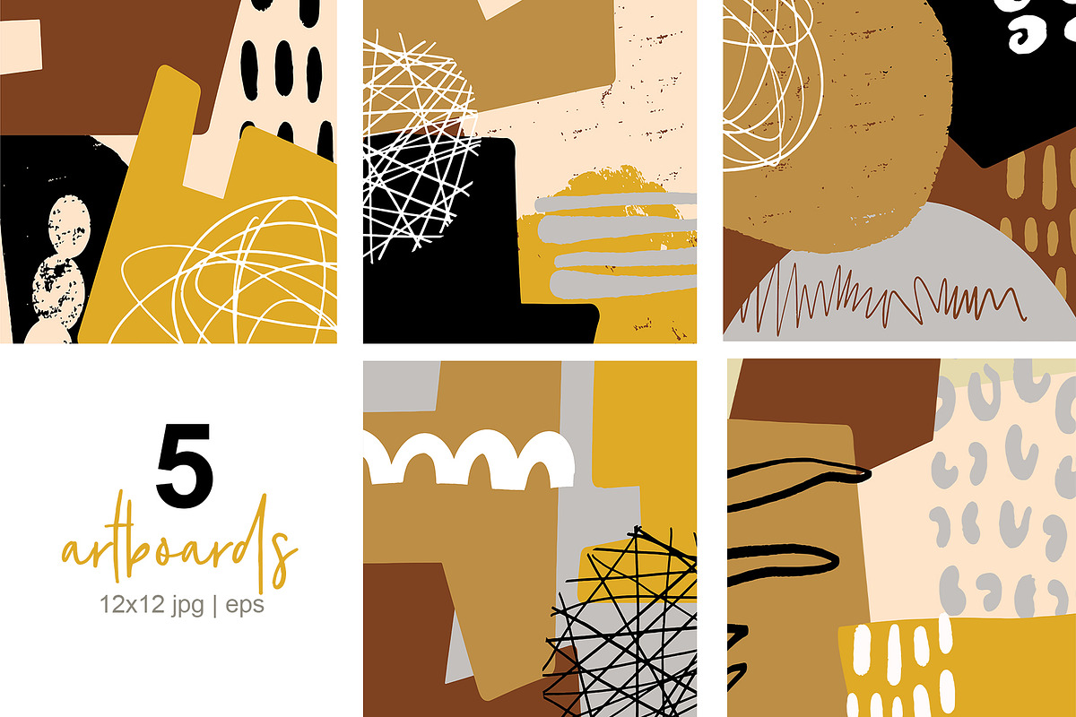 Abstract Doodles Patterns & Elements, an Illustration by Sweet Fig (Photo 6 of 12)
