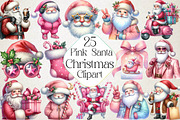 Pink Trendy Christmas Santa Png, an Illustration by DreamPrint404 (Thumbnail 1 of 6)