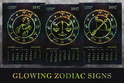ZODIAC CALENDAR 2017 - green vector, a Texture Illustration by Nadin_Lebedeva (Thumbnail 4 of 7)