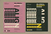 Stacked Typography Poster Set, a Poster Template by Black Cat Studio (Thumbnail 4 of 4)
