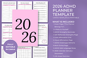 ADHD Digital Planner Canva Template, a Templates & Theme by Elegant_Studio44 (Thumbnail 2 of 4)