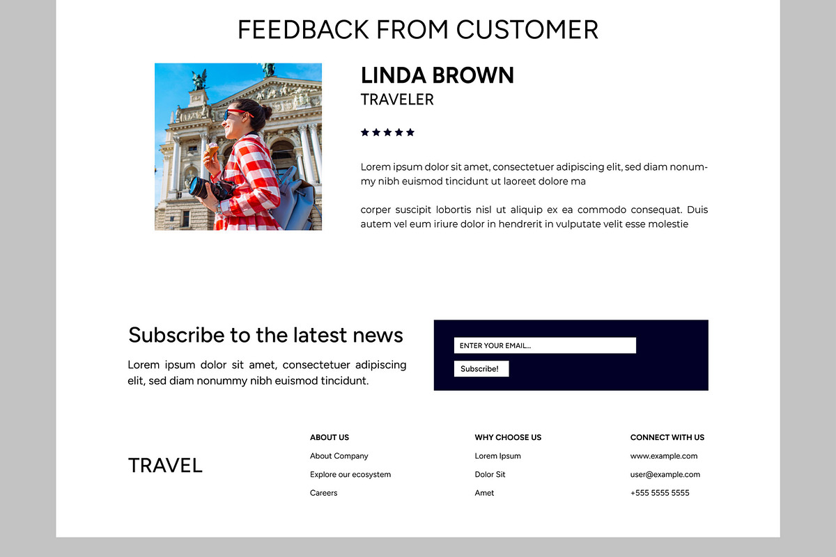 Travel Agency Landing Page, an UI Kit Template by CreativeShaper (Photo 5 of 5)