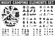 Night Camping Elements Set Vector, an Illustration by Amazin_art (Thumbnail 1 of 4)