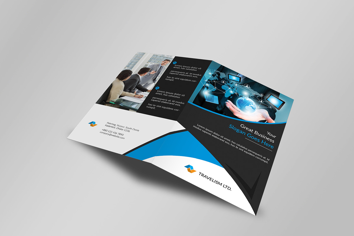 5 Clean Business Bi Fold Brochure, a Brochure Template by Imagine Design Studio (Photo 10 of 17)
