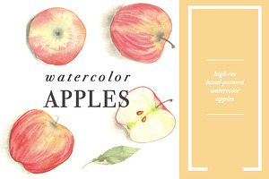 Watercolor Apples