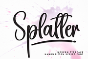 Splatter | Script Font, a Handwritten Font by Scratchones (Thumbnail 1 of 9)