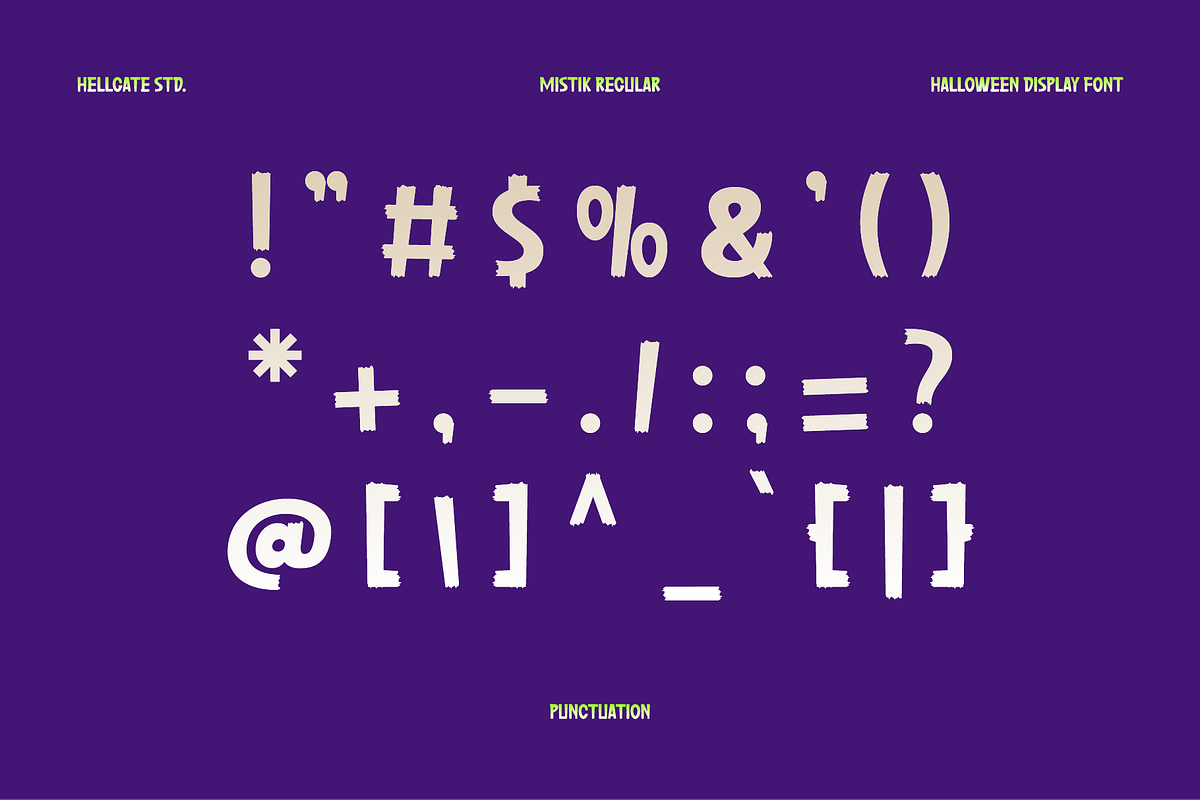Mistik Halloween Display Font, a Symbol Font by GRVS Studio (Photo 5 of 6)