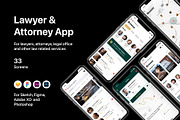 Lawyer & Attorney App, an UI Kit Template by flr.24 (Thumbnail 1 of 2)