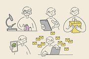 TOMMY PNG LINE ART (45 elements), a Person Illustration by Bonfloret Studio (Thumbnail 2 of 10)
