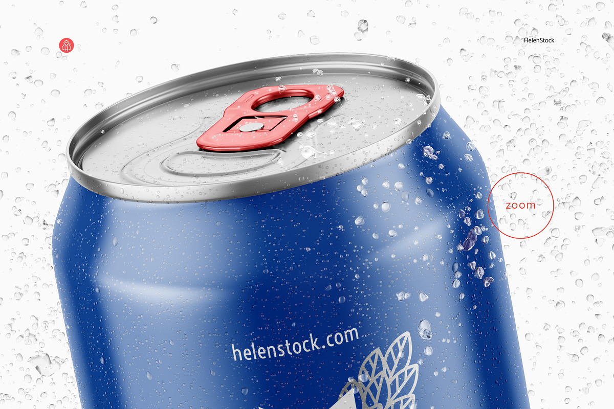 500ml Drink Can with Drops Mockup, a Product Mockup by HelenStock (Photo 9 of 9)
