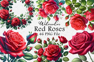 Red Roses Clipart, Rose Flowers PNG, an Illustration by Dream Creation