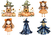 Cute Halloween Girl Sublimation, a Seasonal Illustration by CitraGraphics (Thumbnail 3 of 4)