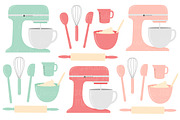 Mint & Coral Baking Clipart, an Illustration by Amanda Ilkov (Thumbnail 3 of 4)
