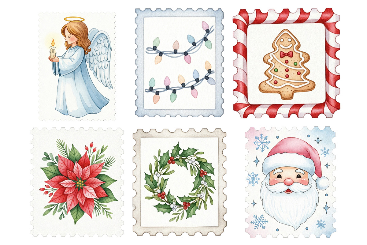 Christmas Postage Stamps, an Illustration by Daily.Designs (Photo 9 of 9)