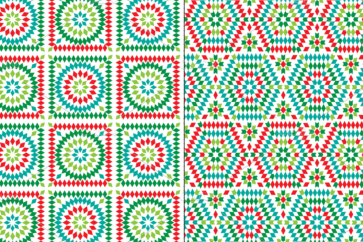 Seamless Granny Square Patterns preview 6