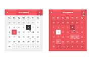 Flat Minimalistic Calendar Widgets, a Templates & Theme by Ondrej Lechan (Thumbnail 3 of 5)