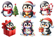 Christmas Funny Penguin Clipart, an Illustration by Designworld (Thumbnail 2 of 6)
