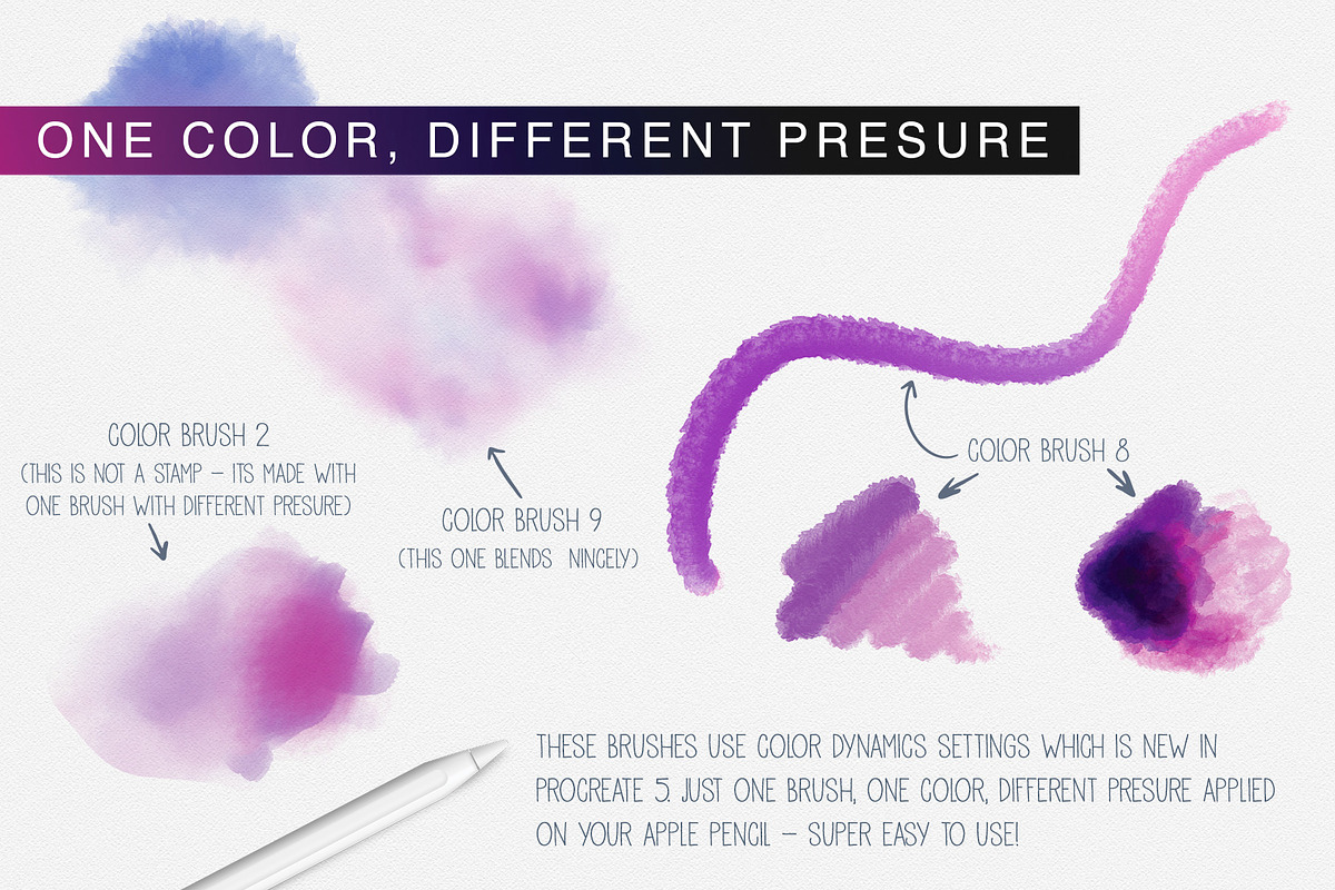Procreate 5 Watercolor Brush Bundle, a Brush Add-On by RadekBroz (Photo 4 of 9)