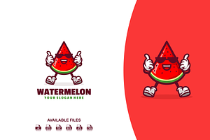 Watermelon Mascot Logo