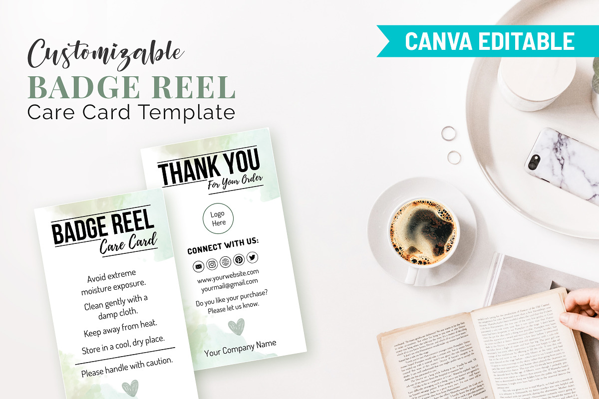 Badge Reel Care Card Template, a Design Template by Snapybiz (Photo 8 of 10)