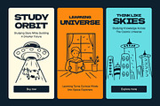 200 Space and Study Doodles, an Outline Icon by Brickclay (Thumbnail 7 of 14)