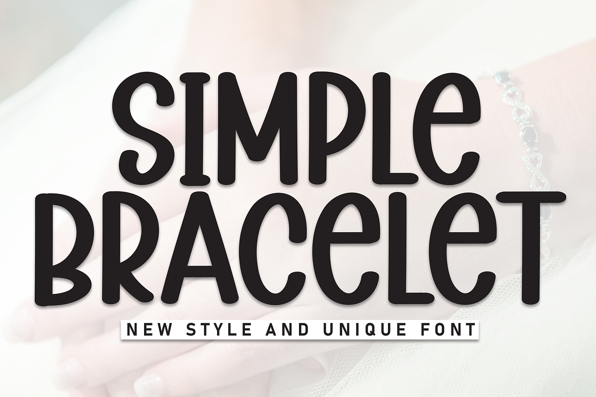 Simple Bracelet | Script Font, a Script Font by Scratchones (Photo 1 of 8)