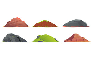 Rocky mountain slopes covered with, an Illustration by Vectorbuum