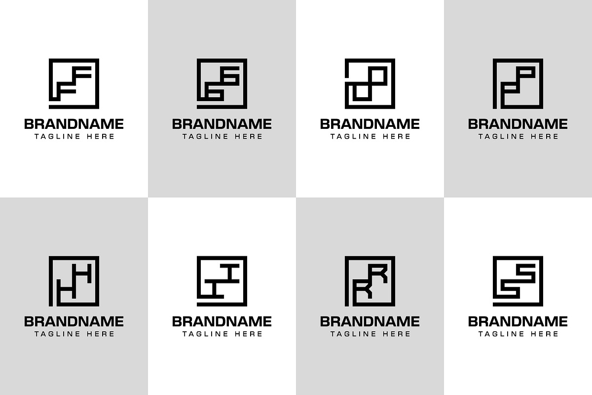 Letters FF GG HH II OO PP RR SS Logo, a Branding & Logo Template by Pray Art Design Studio