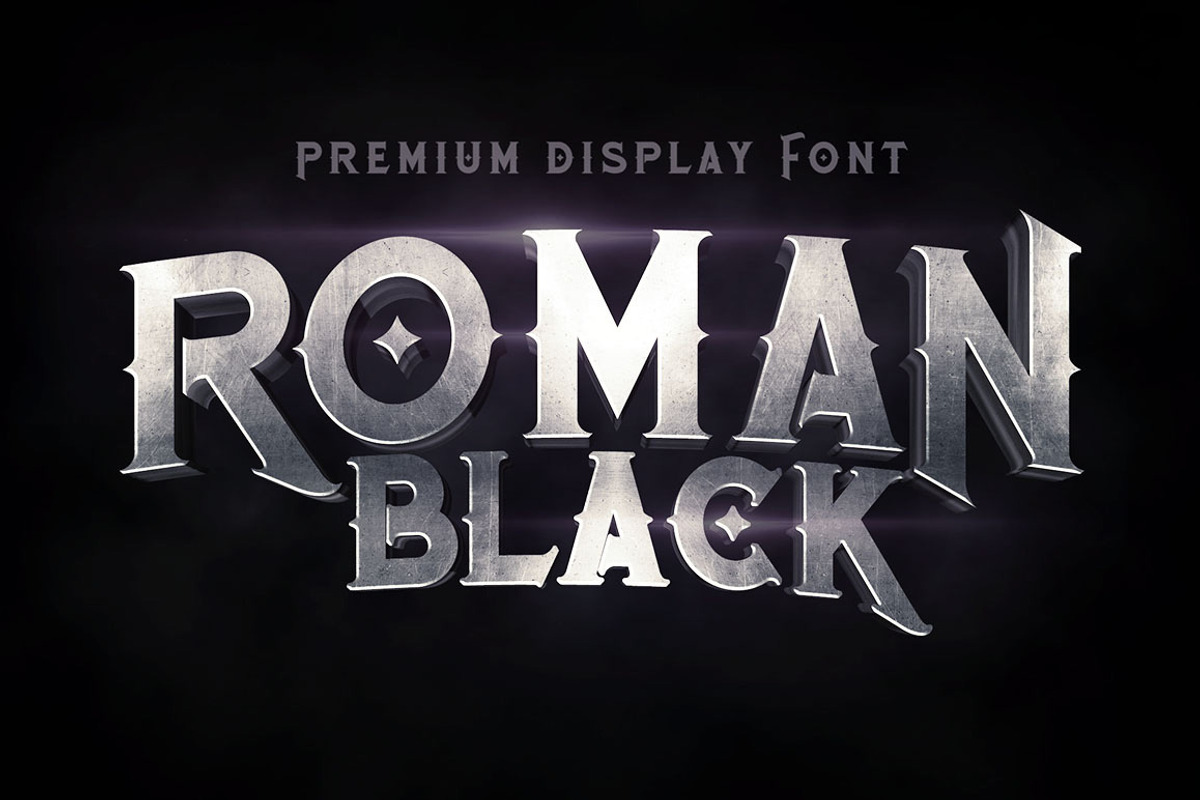 Roman Black - 8 Display Fonts preview 5